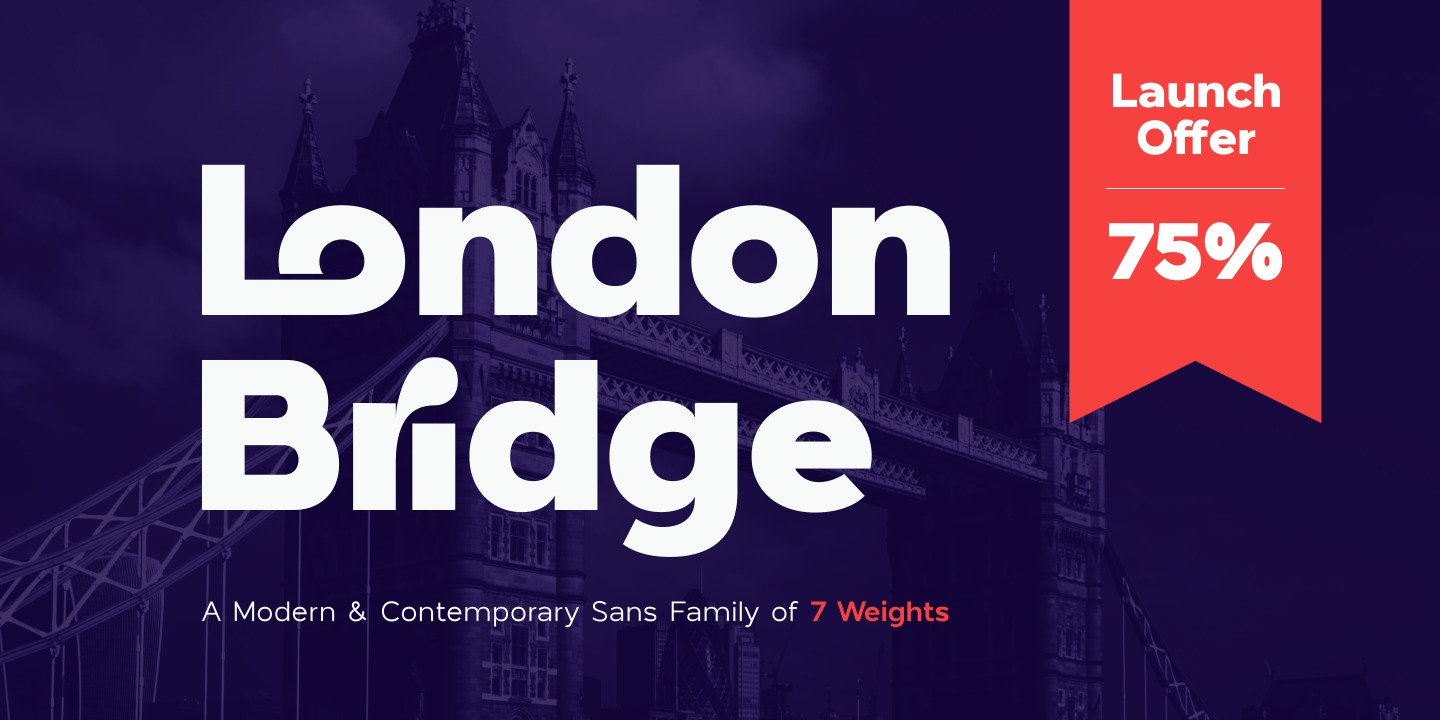 Przykład czcionki London Bridge Bold